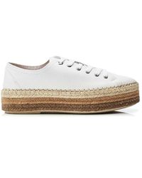 Moda In Pelle - Braidee White Taupe Leather - Lyst