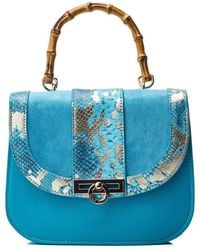 Moda In Pelle - Tigerlily Bag Turquoise Porvair - Lyst