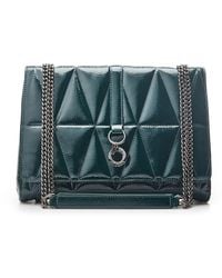 Moda In Pelle - Charleigh Bag Teal Patent - Lyst