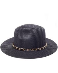 Moda In Pelle - Portofino Hat Black Textile - Lyst