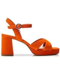 Moda In Pelle - Marli Orange Suede - Lyst