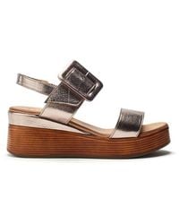Moda In Pelle - Mazus Pewter Leather - Lyst