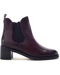 Moda In Pelle - Payten Burgundy Snake Print Leather - Lyst