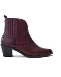 Moda In Pelle - Anniee Burgundy Leather - Lyst