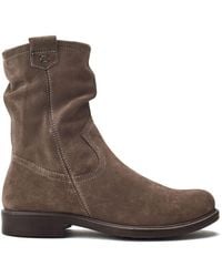 Moda In Pelle - Olio Stone Suede - Lyst