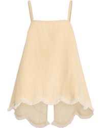 Posse - Essie Fringed Linen Top - Lyst
