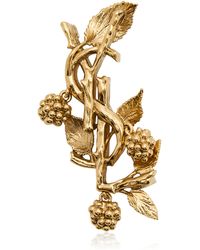 Saint Laurent - Ysl Mulberry Metal Brooch - Lyst