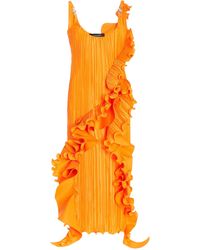 orange versace dress