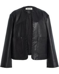 Rohe - Blanket-Stitched Leather Jacket - Lyst