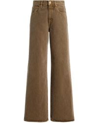 SLVRLAKE Denim - Grace Rigid High-Rise Wide-Leg Jeans - Lyst