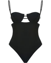 Ziah - Dita Cup-detailed Cutout One Piece Swimsuit - Lyst