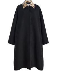 Rohe - Cheetah Collar Wool Coat - Lyst