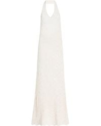 Nili Lotan - Eddie Crocheted Cotton Maxi Halter Dress - Lyst