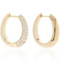 Anita Ko - Reversible 18k Yellow Gold Diamond Hoop Earrings - Lyst