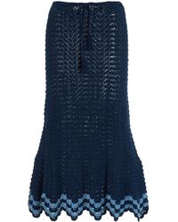Escvdo - Brisa Crocheted Cotton Midi Skirt - Lyst
