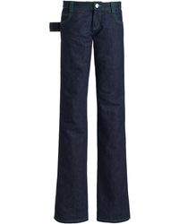 Bottega Veneta - Embroidered Rigid Low-rise Flared-leg Jeans - Lyst