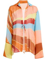 Cala De La Cruz - Exclusive La Isla Rosalia Striped Georgette Top - Lyst