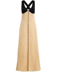 Rosie Assoulin - Row; Row; Row Your Buttons Linen-Blend Maxi Dress - Lyst