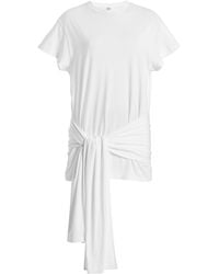 TOTEME - Tie-Detailed Tencel Jersey T-Shirt - Lyst