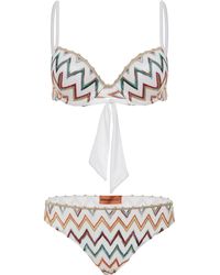 Missoni Zig-zag Print Mesh Bikini - Multicolor