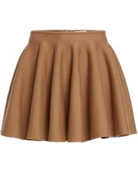 Khaite - Ulli Wool-blend Mini Skirt - Lyst