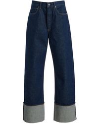 Agolde - Big Cuff Rigid High-Rise Straight-Leg Jeans - Lyst