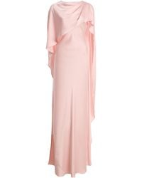 Jonathan Simkhai - Izel Crepe Cape Gown - Lyst