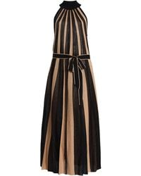 Zimmermann - Hypnotic Metallic-Striped Knit Midi Dress - Lyst