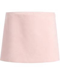 KHAITE - Jett Suede Mini Skirt - Lyst