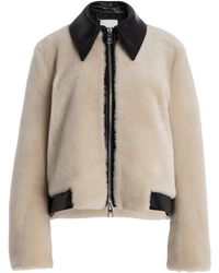 Brandon Maxwell - The Whitaker Leather-Detailed Shearling Jacket - Lyst