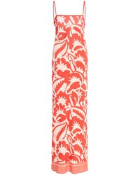SIR. - Exclusive Scarf-Detailed Silk Crepe De Chine Maxi Dress - Lyst