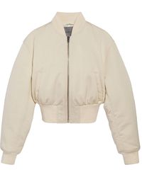 Balenciaga - Cropped Technical Faille Bomber Jacket - Lyst