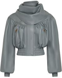 Zimmermann - Valiant Draped Leather Jacket - Lyst