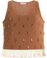 By Malene Birger - Hysa Bead-Embellished Tank Top - Lyst