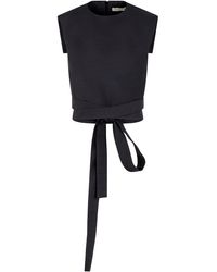 Heirlome - Audrey Open-Back Wool-Silk Top - Lyst