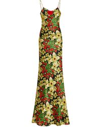 Rodarte - Exclusive Floral-appliquéd Silk Maxi Dress - Lyst