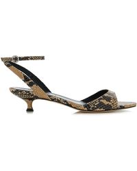 Aeyde - Zelia Snake-Printed Leather Sandals - Lyst