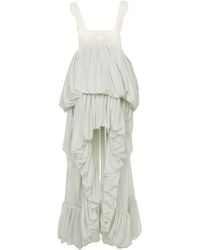 Chloé - Lace-Trimmed Organic Silk Habotai Bubble Gown - Lyst