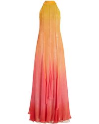 Francesca Miranda - Exclusive Ombré-effect Silk Chiffon Maxi Dress - Lyst