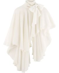 ARAKII - Flowy Ruffled Silk Cape Top Exclusive - Lyst
