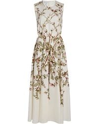 Giambattista Valli - Printed Cotton Poplin Midi Dress - Lyst
