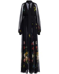 Elie Saab - Floral-printed Silk Maxi Dress - Lyst