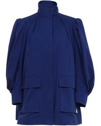 Chloé - Puff-Sleeve Cotton Canvas Utility Jacket - Lyst