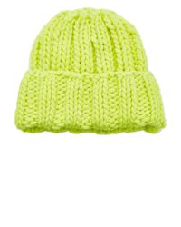 Clyde Folded Knit Wool Hat - Yellow