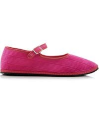 Vibi Venezia - Velvet Corduroy Mary Jane Flats - Lyst