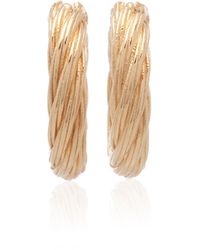 Bottega Veneta - Gold Vermeil Spiral Hoop Earrings - Lyst