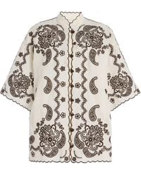Zimmermann - Ascension Embroidered Linen Shirt - Lyst