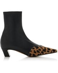 KHAITE - Nevada Stretch-Leather Ankle Boots - Lyst
