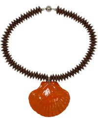 Julietta - Exclusive Wood Beaded Pendant Necklace - Lyst