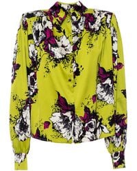 DES_PHEMMES - 80S Printed Satin Top - Lyst
